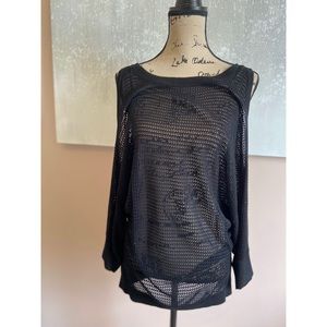 Black coverup sweater